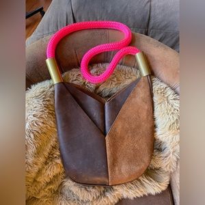 NWOT Wildwood Oyster Co Kodiak Leather Crossbody Tote